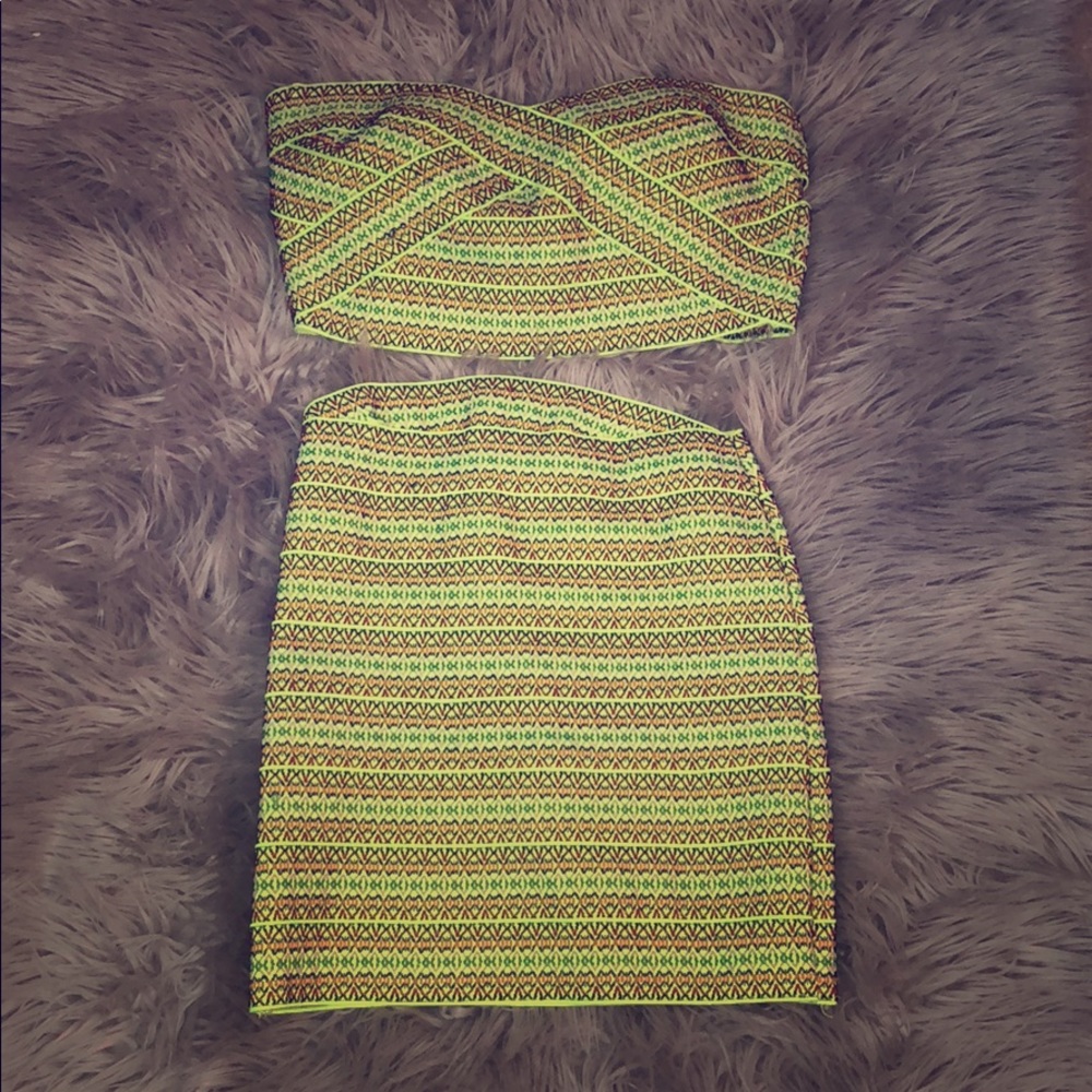 NEON GREEN TWO PC SET
